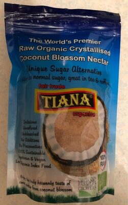 TIANA Fairtrade Organics Raw Crystallised Coconut Nectar