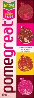 PomeGreat Pomegranate Juice Drink with Sweetener 1 Litre