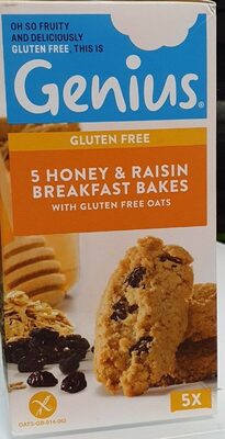 Genius Gluten Free Breakfast Bakes Honey, Raisin & Oat