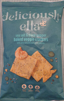 Sea Salt & Black Pepper Baked Veggie Crackers