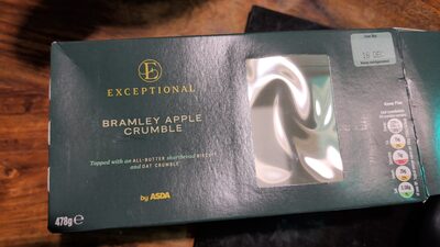 EXCEPTIONAL BRAMLEY APPLE CRUMBLE Topped with an A