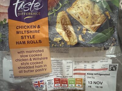 Chicken & Wiltshire style ham rolls