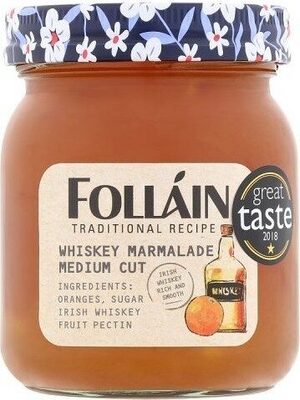 Folláin Traditional Recipe Whiskey Marmalade Medium Cut