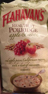Flahavan's Real Fruit Porridge With Apples & Raisins, Whole Grain Oats, 21.16-Ounce Bags (pack Of 4)