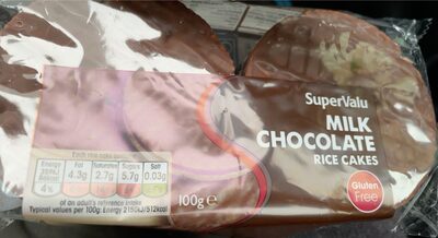 Milk chocolate rice cakes