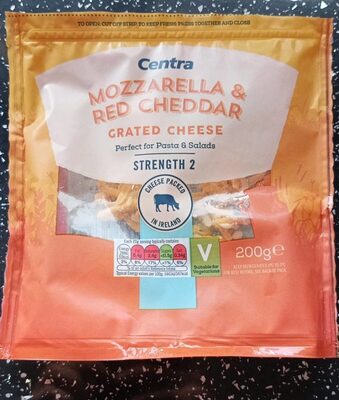 Mozzarella And Red Cheddar Grated Cheese Strength 2