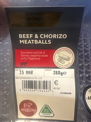 Beef & Chorizo Meatballs