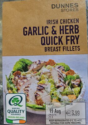 garlic & herb Quick Fry Chicken Breasts