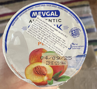 Mevgal authentic greek yogurt peach