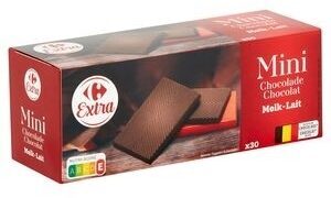 Carrefour Extra Mini Chocolat Lait 30 Pièces
