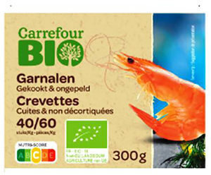 BIO Crevettes entières cuites 40-60