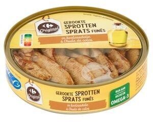 Carrefour Original Sprats Fumés à l'Huile de Colza