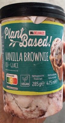 Glace vanille brownie vegan