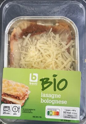 Boni - Bio lasagne bolognese