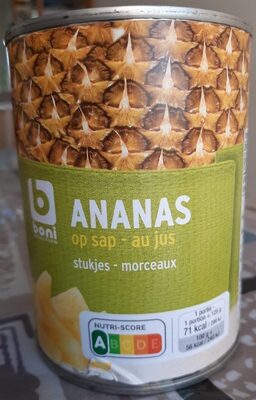 Ananas au jus en morceaux