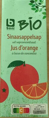 Jus d'orange à base de concentré
