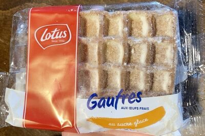 Gaufres aux oeufs frais et sucre glace