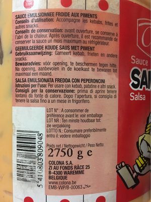 Sauce Samourai Colona
