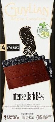 Belgian Chocolates Intense Dark 84% Bars 4 x (100g)