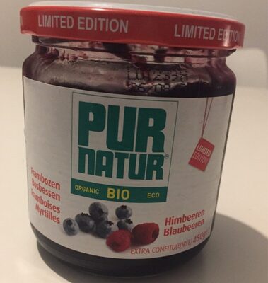 Confiture myrtilles framboises