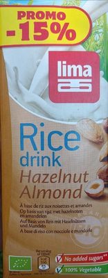 Boisson biologique à base de riz aux noisettes et amandes