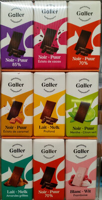 Assortiment de mini tablettes en chocolat