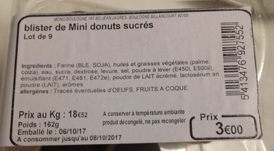 Mini donut sucré
