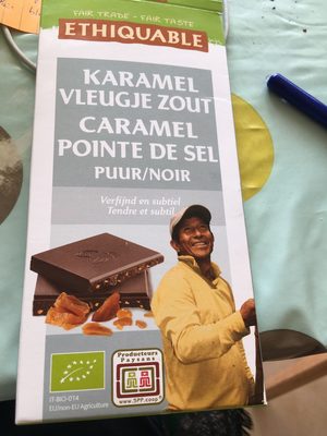Chocolat pur noir caramel et pointes de sel