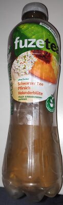 Schwarzer Tee Pfirsich- & Holunderblütengeschmack, ohne Zucker (FuzeTea)