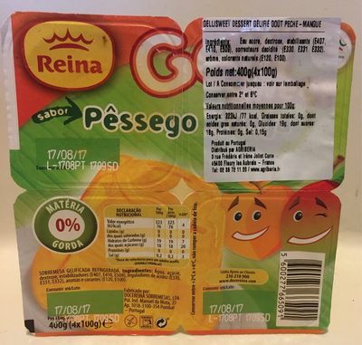 Dessert Gélifié Goût Pêche-Mangue