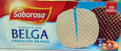 Gaufrettes de cacao belge glaçage chocolat blanc