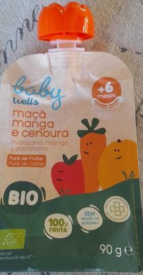 Puré de Frutas maçã manga e cenoura