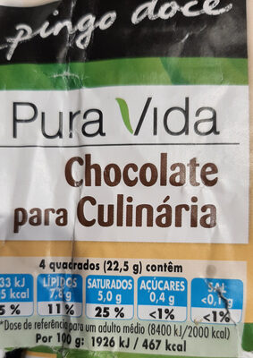 Chocolate para Culinária