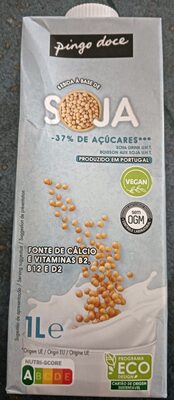 Bebida à Base de Soja -37% de Açúcares***