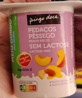 Sem Lactose Pedaços Pêssego Meio Gordo