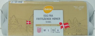 Egg fra frittgående høner 10 stk