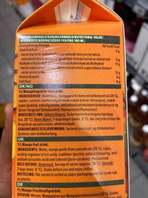 Mango Fruit Drink