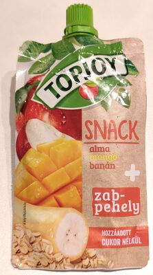 Snack, alma, mangó, banán