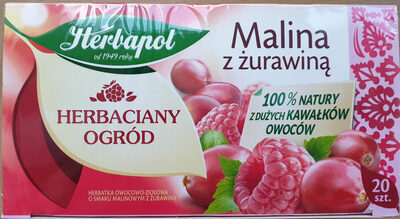 Herbaciany ogród, malina z żurawiną