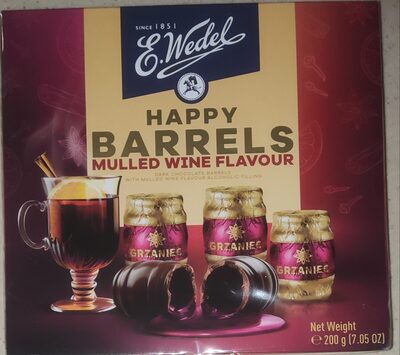 Цукерки шоколадні "Happy Barrels" алкогольні, зі смаком глінтвейну