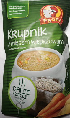 Krupnik z mięsem wieprzowym