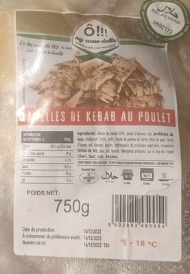 Lamelles de kebab au poulet