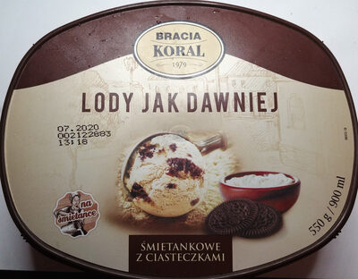 Lody śmietankowe z ciasteczkami