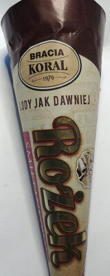 Rożek śmietankowy z wiśniami i sosem wiśniowym