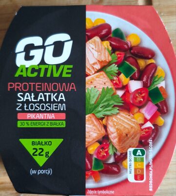 Proteinowa sałatka z łososiem pikantna