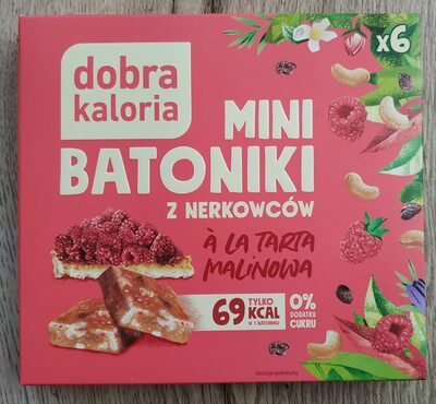 Mini batoniki z nerkowców à la tarta malinowa