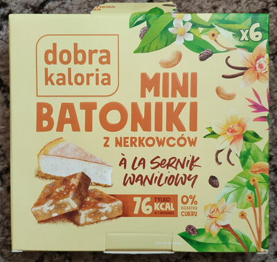 Mini Batoniki z nerkowców a la sernik waniliowy