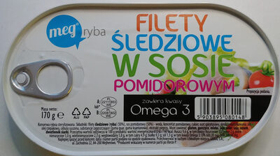 Filety śledziowe w sosie pomidorowym.