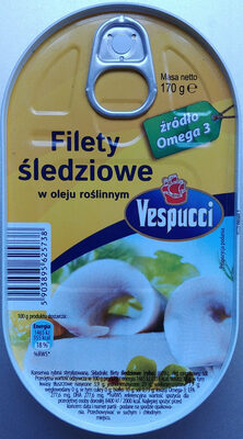 Filety śledziowe w oleju roślinnym.