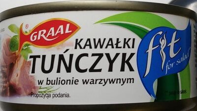 Tuńczyk kawałki w bulionie warzywnym.